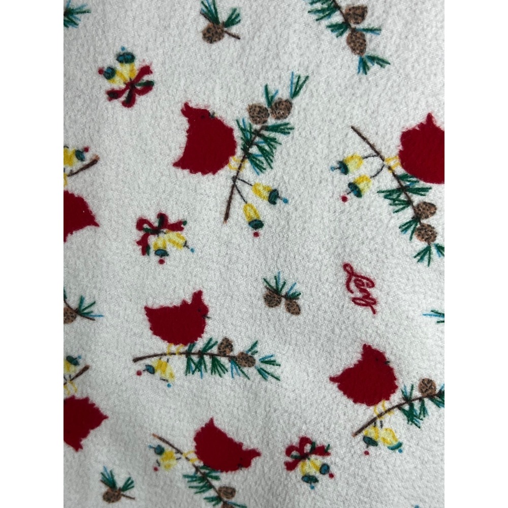 Lanz of Salzburg Womens 1X Cardinal Pine Flannel Nightgown Bird Cottagecore - Picture 2 of 10